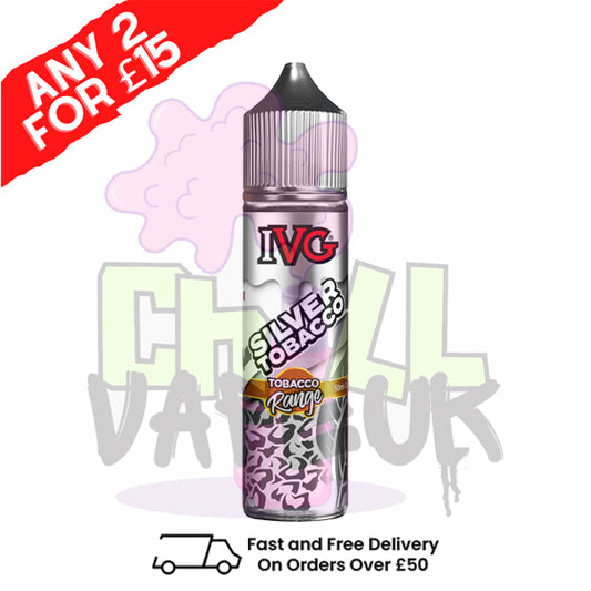 Silver IVG Shortfill Juice 50ML Eliquid - Tobacco RANGE