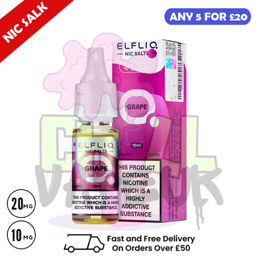 ElfLiq 'Grape' Nic Salt 10ML eLiquid
