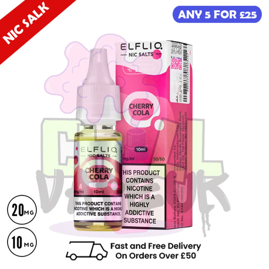 ElfLiq 'Cherry Cola' Nic Salt 10ML eLiquid