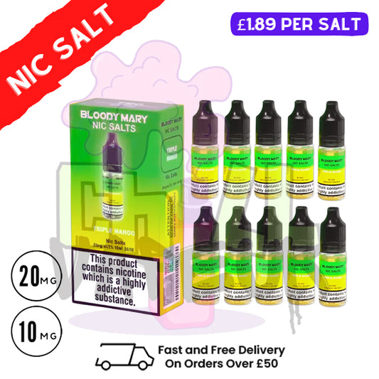 Triple Mango Bloody Mary Nic Salt Box of 10