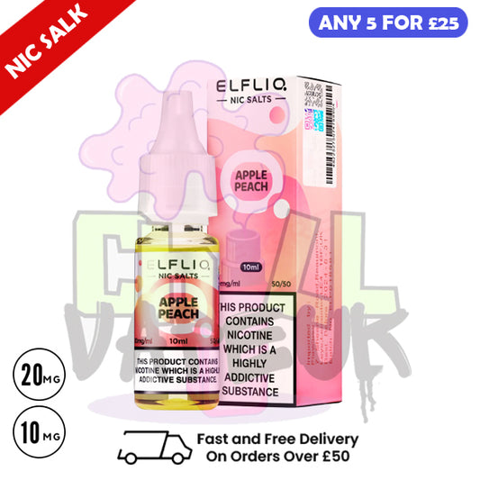 ElfLiq 'Apple Peach' Nic Salt 10ML eLiquid
