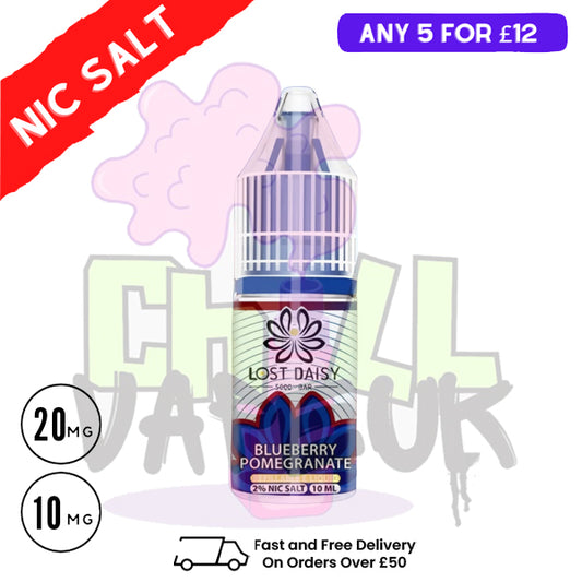 Blueberry Pomegranate LOST Daisy Nic Salt 10ML eLiquid