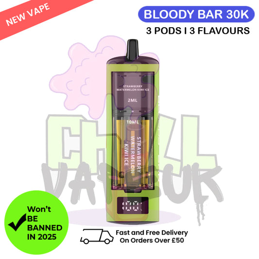 Strawberry Watermelon Kiwi ICE Bloody Bar 30K Triple-Twist Kit