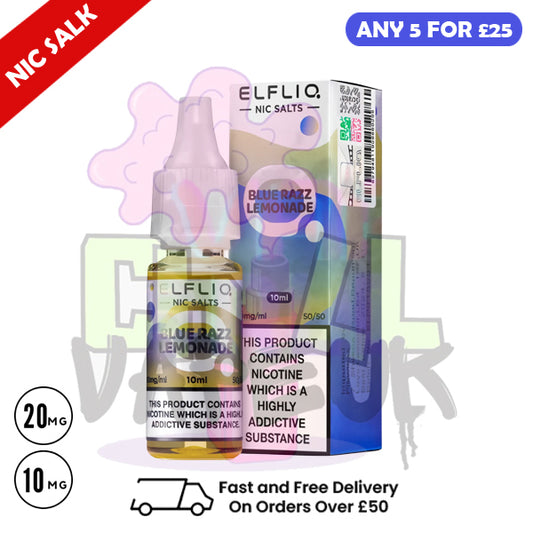 ElfLiq 'Blue Razz Lemonade' Nic Salt 10ML eLiquid