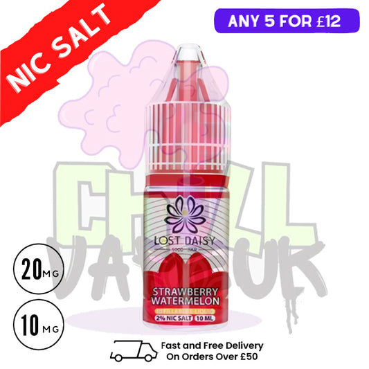 Strawberry Watermelon LOST Daisy Nic Salt 10ML eLiquid