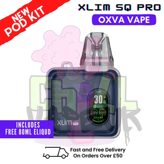 Gentle Blue Oxva Xlim SQ Pro Vape Kit | £19.99 + Free Liq