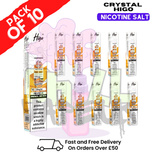 Pineapple Ice Crystal Higo Nic Salt Box Of 10