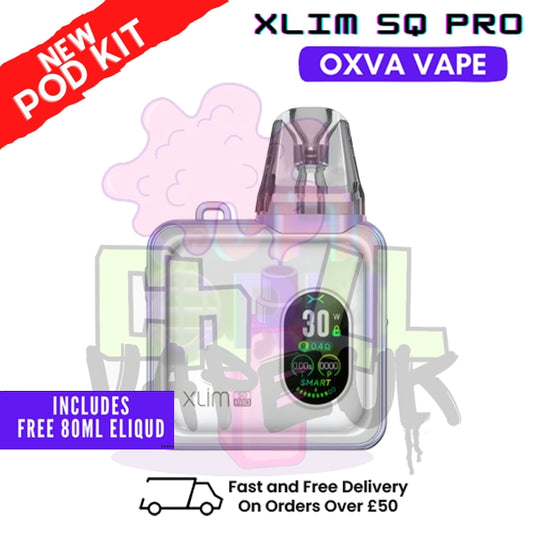 Mauve White Oxva Xlim SQ Pro Vape Kit | £19.99 + Free Liq