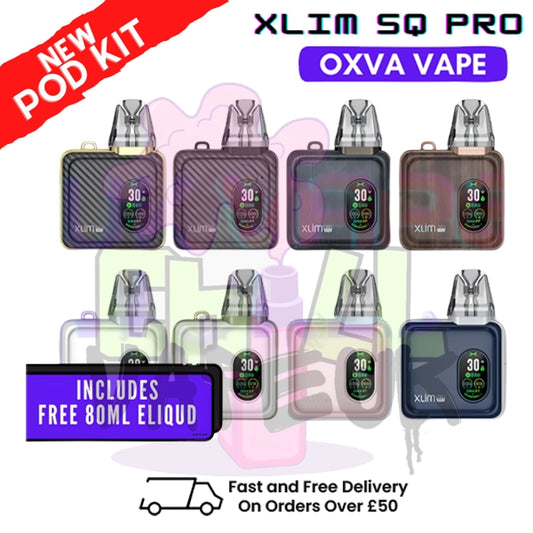 Oxva Xlim SQ Pro 30W Vape Kit | £19.99 | FREE 80ML Eliquid