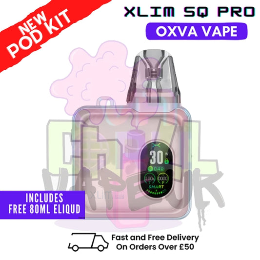 Pastel Pink Oxva Xlim SQ Pro Vape Kit | £19.99 + Free Liq