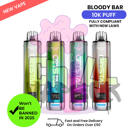 Best Bloody Bar Crystal 10K Puff Pod Kit - Chill Vape UK